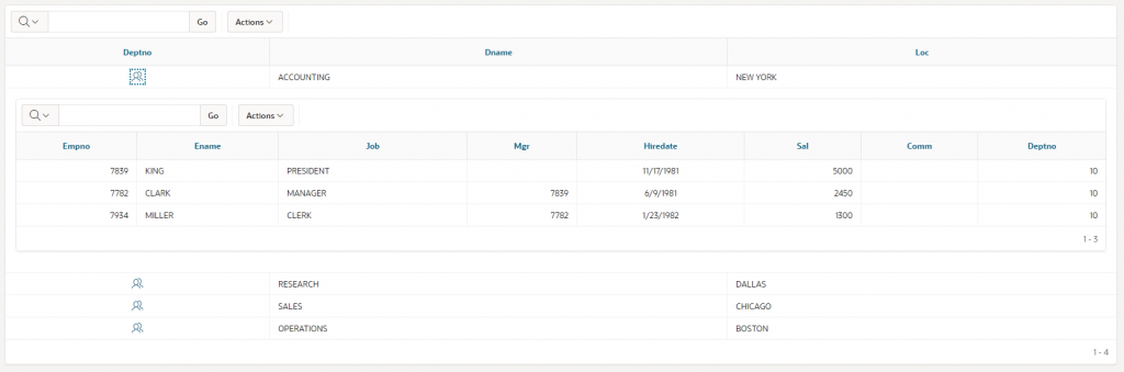 Oracle APEX Nested Interactive Report